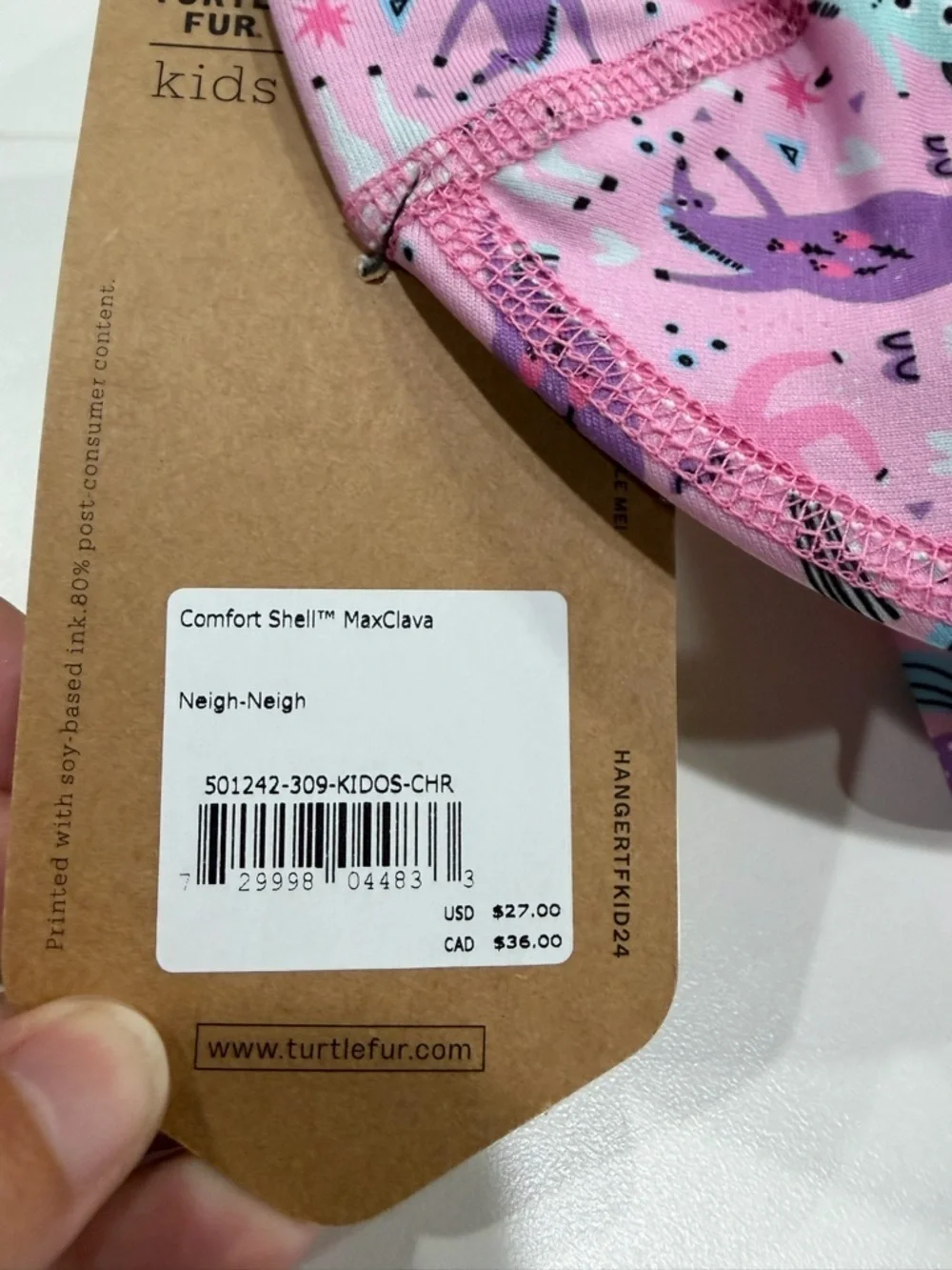 Turtle Fur Kids MaxClava Kids Pink Horses Balaclava Ski Snow Breathable NWT
